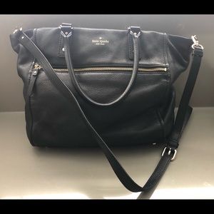Kate Spade Black Pebbled Leather shoulder bag